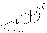 structure of CAS# 50588-22-2, 2a,3a,16a,17a-Diepoxy-17b-acetoxy-5a-androstane