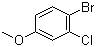 结构式 CAS# 50638-46-5, 4-溴-3-氯苯甲醚; 3-氯-4-溴苯甲醚