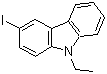 structure of CAS# 50668-21-8, 3-Iodo-9-ethylcarbazole;9-Ethyl-3-iodo-9H-carbazole; 9-Ethyl-3-iodocarbazole