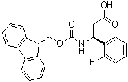 structure of CAS# 507472-13-1, (betaS)-beta-[[(9H-Fluoren-9-ylmethoxy)carbonyl]amino]-2-fluorobenzenepropanoic acid
