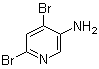 structure of CAS# 50786-37-3, 4,6-Dibromo-3-pyridinamine;3-Amino-4,6-dibromopyridine; 4,6-Dibromo-3-aminopyridine