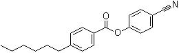 structure of CAS# 50793-85-6, 4'-Cyanophenyl 4-hexylbenzoate;6CE; p-Cyanophenyl p-hexylbenzoate; p-Cyanophenyl-p-n-hexyl benzoate; p'-Cyanophenyl p-hexylbenzoate