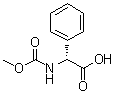 结构式 CAS# 50890-96-5, (alphaR)-alpha-[(甲氧羰基)氨基]苯乙酸