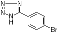 structure of CAS# 50907-23-8, 5-(4-Bromophenyl)-1H-tetrazole;5-(4-Bromophenyl)-2H-tetrazole; 5-(4-Bromophenyl)tetrazole; 5-(p-Bromophenyl)-1H-tetrazole; 5-(p-Bromophenyl)tetrazole; 5-Bromo-2-(tetrazol-5-yl)benzene