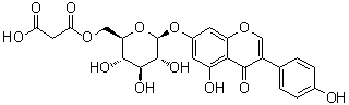 structure of CAS# 51011-05-3, Malonylgenistin;Genistein-7-O-beta-D-glucosyl-6''-O-malonate; Genistin 6''-O-malonate; Genistin malonate