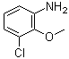 structure of CAS# 51114-68-2, 3-Chloro-o-anisidine;1-Amino-3-chloro-2-methoxybenzene; 3-Chloro-2-methoxyaniline; 2-Methoxy-3-chloroaniline