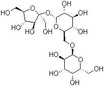 structure of CAS# 512-69-6, Raffinose;D-(+)-Raffinose; D-Raffinose; Gossypose; Melitose; Melitriose; NSC 170228; NSC 2025; Nittenraffinose; beta-D-Fructofuranosyl O-alpha-D-galactopyranosyl-(1-6)-alpha-D-glucopyranoside
