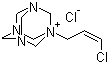 1-(3-Chloroallyl)-3,5,7-triaza-1-azoniaadamantane chloride molecular structure (CAS 51229-78-8)