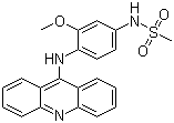 structure of CAS# 51264-14-3, Amsacrine;N-[4-(Acridin-9-ylamino)-3-(methyloxy)phenyl]methanesulfonamide