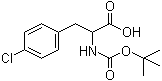 structure of CAS# 51301-86-1, N-(tert-Butoxycarbonyl)-4-chloro-DL-phenylalanine