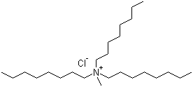structure of CAS# 5137-55-3, Methyl trioctyl ammonium chloride;Methyltrioctylammonium chloride; Trioctylmethylammonium chloride; Tricaprylmethylammonium chloride; Aliquat 336; Capriquat