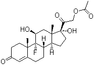 Fludrocortisone acetate molecular structure (CAS 514-36-3)