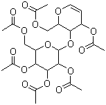 structure of CAS# 51450-24-9, 3,6-Di-O-acetyl-4-O-(2,3,4,6-tetra-O-acetyl-beta-D-galactopyranosyl)-D-glucal;Lactal hexaacetate