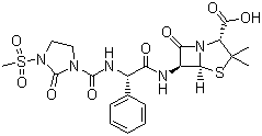 structure of CAS# 51481-65-3, Mezlocillin;3,3-Dimethyl-7-[[2-[(3-methylsulfonyl-2-oxo-imidazolidin-1-yl)carbonylamino]-2-phenyl-acetyl]amino]-6-oxo-2-thia-5-azabicyclo[3.2.0]heptane-4-carboxylic acid
