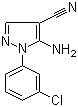 structure of CAS# 51516-68-8, 5-Amino-1-(3-chlorophenyl)-1H-pyrazole-4-carbonitrile