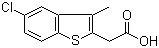 structure of CAS# 51527-19-6, 2-(5-Chloro-3-methylbenzo[b]thiophen-2-yl)acetic acid