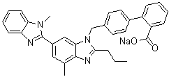结构式 CAS# 515815-47-1, 替米沙坦钠盐