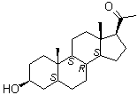 异孕烷醇酮分子结构 (CAS 516-55-2)