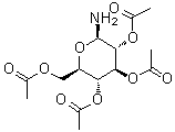 structure of CAS# 51642-81-0, beta-D-Glucopyranosylamine 2,3,4,6-tetraacetate;2,3,4,6-Tetra-O-acetyl-beta-D-glucopyranosylamine; NSC 272457; Tetra-O-acetyl-beta-D-glucopyranosylamine