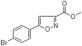 structure of CAS# 517870-15-4, 5-(4-Bromophenyl)-3-isoxazolecarboxylic acid methyl ester