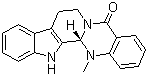 structure of CAS# 518-17-2, Evodiamine;8,13,13b,14-Tetrahydro-14-methylindolo[2'3'-3,4]pyrido[2,1-b]quinazolin-5-[7H]-one