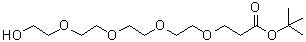 structure of CAS# 518044-32-1, 15-Hydroxy-4,7,10,13-tetraoxapentadecanoic acid 1,1-dimethylethyl ester