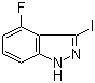 structure of CAS# 518990-32-4, 4-Fluoro-3-iodo-1H-indazole