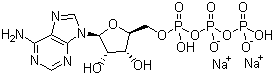 Adenosine 5'-triphosphate disodium salt molecular structure (CAS 51963-61-2)