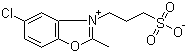 结构式 CAS# 51981-33-0, 5-氯-2-甲基-3-(3-磺酸丙基)苯并恶唑鎓