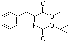 结构式 CAS# 51987-73-6, Boc-L-苯丙氨酸甲酯; N-叔丁氧羰基-L-苯丙氨酸甲酯