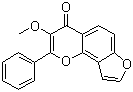structure of CAS# 521-88-0, Karanjin;NSC 335755; 3-Methoxy-2-phenyl-4H-furo[2,3-h]-1-benzopyran-4-one