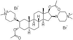 structure of CAS# 52212-02-9, Pipecuronium bromide;4,4'-((2beta,3alpha,5alpha,16beta,17beta)-3,17-Bis(acetyloxy)androstane-2,16-diyl)bis(1,1-dimethyl-piperazinium) dibromide