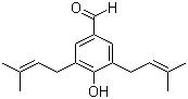 4-Hydroxy-3,5-bis(3-methyl-2-buten-1-yl)benzaldehyde molecular structure (CAS 52275-04-4)