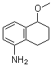 structure of CAS# 52372-97-1, 1,2,3,4-Tetrahydro-5-methoxy-1-naphthalenamine;(5-Methoxy-1,2,3,4-tetrahydronaphthalen-1-yl)amine; (5-Methoxytetralin-1-yl)amine; 5-Methoxy-1,2,3,4-tetrahydronaphthalen-1-amine; 5-Methoxy-1-tetralinamine
