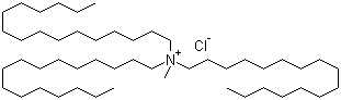 结构式 CAS# 52467-63-7, 三(十六烷基)甲基氯化铵; N,N-二(十六烷基)-N-甲基-1-十六烷基氯化铵