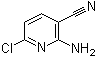 结构式 CAS# 52471-07-5, 2-氨基-6-氯-3-氰基吡啶