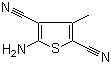 2-Amino-3,5-dicyano-4-methylthiophene molecular structure (CAS 52603-48-2)