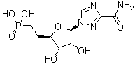 1-(5,6-Dideoxy-6-phosphono-beta-D-ribo-hexofuranosyl)-1H-1,2,4-triazole-3-carboxamide molecular structure (CAS 52663-96-4)