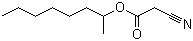structure of CAS# 52688-08-1, Octan-2-yl 2-cyanoacetate;Cyanoacetic acid 1-methylheptyl ester