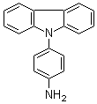structure of CAS# 52708-37-9, N-(4-Aminophenyl)carbazole;4-(9H-Carbazol-9-yl)aniline; 4-(9H-Carbazol-9-yl)benzenamine; 4-Carbazol-9-ylaniline; 9-(4-Aminobenzene)carbazole; 9-(4-Aminophenyl)-9H-carbazole; 9-(4-Aminophenyl)carbazole; N-(4-Aminophenyl)carbazole