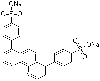 structure of CAS# 52746-49-3, Bathophenanthrolinedisulfonic acid disodium salt;4,7-Diphenyl-1,10-phenanthrolinium di(sodiosulphonate)