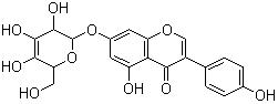 structure of CAS# 529-59-9, Genistin;4',5,7-Trihydroxyisoflavone 7-glucoside; Genistein 7-glucoside; Genistein-7-O-beta-D-glucopyranoside