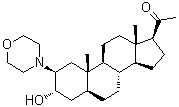 3alpha-羟基-2beta-吗啉基-5alpha-孕甾烷-20-酮分子结构 (CAS 53-40-7)