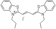 结构式 CAS# 53336-12-2, 3,3'-二丙基硫杂羰花青碘化物