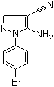 structure of CAS# 5334-28-1, 5-Amino-1-(4-bromophenyl)-1H-pyrazole-4-carbonitrile