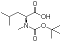 结构式 CAS# 53363-89-6, N-叔丁氧羰基-N-甲基-L-亮氨酸
