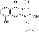 结构式 CAS# 53377-61-0, 1,3,5-三羟基-4-异戊烯基氧杂蒽酮