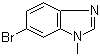 structure of CAS# 53484-16-5, 6-Bromo-1-methyl-1H-benzimidazole;1-Methyl-6-bromobenzimidazole; 6-Bromo-1-methyl-1H-benzimidazole