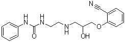 N-[2-[[3-(2-Cyanophenoxy)-2-hydroxypropyl]amino]ethyl]-N'-phenylurea molecular structure (CAS 53671-71-9)