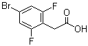 structure of CAS# 537033-54-8, 4-Bromo-2,6-difluorobenzeneacetic acid;(2,6-Difluoro-4-bromophenyl)acetic acid; 2-(4-Bromo-2,6-difluorophenyl)acetic acid